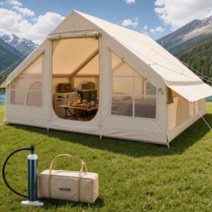 Cort-gonflabil-de-camping-4x3x2-m-pentru-5-8-persoane-300D-Oxford-PU3000-horn-pentru-sobă-2-uși-și-4-ferestre