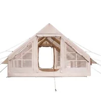 Cort-gonflabil-de-camping-4x3x2-m-pentru-5-8-persoane-300D-Oxford-PU3000-horn-pentru-sobă-2-uși-și-4-ferestre