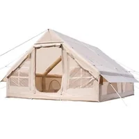 Cort-gonflabil-de-camping-4x3x2-m-pentru-5-8-persoane-300D-Oxford-PU3000-horn-pentru-sobă-2-uși-și-4-ferestre