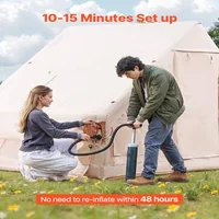 Cort-gonflabil-de-camping-4x3x2-m-pentru-5-8-persoane-300D-Oxford-PU3000-horn-pentru-sobă-2-uși-și-4-ferestre