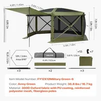 Cort-pop-up-din-plasă-3-6x3-6x2-2-m-cu-6-pereți-pentru-8-10-persoane-cu-acoperiș-detașabil-și-geantă