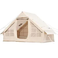 Cort-gonflabil-pentru-camping-3x2x2-m-pentru-3-5-persoane-300D-Oxford-PU3000-coș-pentru-sobă-2-uși-și-2-ferestre