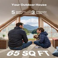 Cort-gonflabil-pentru-camping-3x2x2-m-pentru-3-5-persoane-300D-Oxford-PU3000-coș-pentru-sobă-2-uși-și-2-ferestre