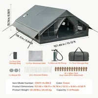 Cort-gonflabil-de-camping-4x3x2-m-pentru-5-8-persoane-Oxford-420D-cu-trapă-orificiu-pentru-sobă-și-pompă-manuală