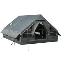 Cort-gonflabil-de-camping-4x3x2-m-pentru-5-8-persoane-Oxford-420D-cu-trapă-orificiu-pentru-sobă-și-pompă-manuală