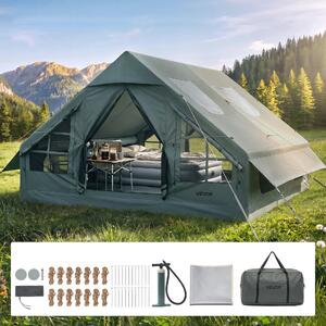 Cort-gonflabil-de-camping-4x3x2-m-pentru-5-8-persoane-Oxford-420D-cu-trapă-orificiu-pentru-sobă-și-pompă-manuală