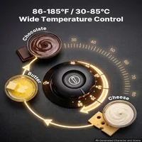 Mașină-de-topit-ciocolată-cu-2-cuve-4-kg-800-W-baie-de-apă-oțel-inoxidabil-interval-de-temperatură-30-85-C