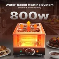 Mașină-de-topit-ciocolată-cu-2-cuve-4-kg-800-W-baie-de-apă-oțel-inoxidabil-interval-de-temperatură-30-85-C
