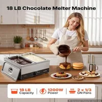 Mașină-de-topit-ciocolată-cu-2-cuve-8-2-kg-1200-W-baie-de-apă-oțel-inoxidabil-interval-de-temperatură-30-85-C