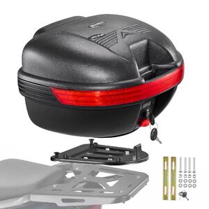 Top-case-pentru-motocicletă-30-L-plastic-PP-IPX4-bază-universală-de-montaj-încuietoare-cu-2-chei-spătar-și-reflector