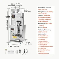 Mașină-de-dozare-și-sigilare-pachete-10-500-g-810-W-precizie-0-3-g-sigilare-pe-spate-folie-340-mm-oțel-inoxidabil-304