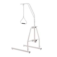 Trapez-pentru-pat-cu-clemă-și-suport-de-podea-oțel-Q195-lanț-reglabil-capacitate-de-113-kg-1050-x-730-x-1880-mm
