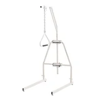 Trapez-pentru-pat-cu-clemă-și-suport-de-podea-oțel-Q195-lanț-reglabil-capacitate-de-113-kg-1050-x-730-x-1880-mm