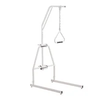 Trapez-pentru-pat-cu-clemă-și-suport-de-podea-oțel-Q195-lanț-reglabil-capacitate-de-113-kg-1050-x-730-x-1880-mm