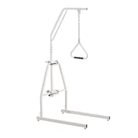 Trapez-pentru-pat-cu-clemă-și-suport-de-podea-oțel-Q195-lanț-reglabil-capacitate-de-113-kg-1050-x-730-x-1880-mm