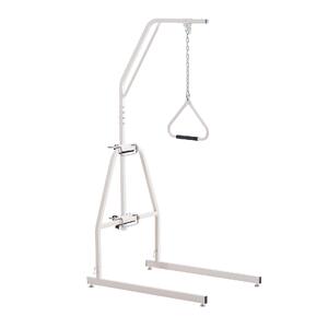 Trapez-pentru-pat-cu-clemă-și-suport-de-podea-oțel-Q195-lanț-reglabil-capacitate-de-113-kg-1050-x-730-x-1880-mm