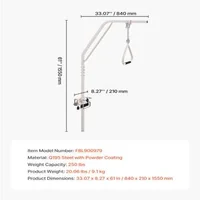 Trapez-pentru-pat-cu-cleme-și-lanț-metalic-oțel-Q195-capacitate-de-113-kg-dimensiuni-de-840-x-210-x-1550-mm