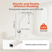 Trapez-pentru-pat-cu-cleme-și-lanț-metalic-oțel-Q195-capacitate-de-113-kg-dimensiuni-de-840-x-210-x-1550-mm