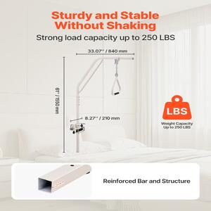 Trapez-pentru-pat-cu-cleme-și-lanț-metalic-oțel-Q195-capacitate-de-113-kg-dimensiuni-de-840-x-210-x-1550-mm