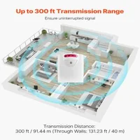 Sistem-de-alarmă-fără-fir-pentru-pat-cu-covoraș-cu-senzor-de-35-6-x-76-2-cm-și-pager-rază-de-91-m-pentru-vârstnici