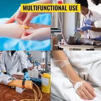 Set-de-puncție-venoasă-cu-braț-de-antrenament-ton-închis-al-pielii-stativ-metalic-40-5-68-5-cm-braț-55-cm-cu-geantă-și-accesorii-complete