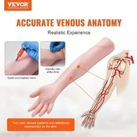 Set-de-puncție-venoasă-cu-braț-de-antrenament-560-x-130-x-70-mm-PVC-și-oțel-201-ace-tip-fluture-și-lancete-Ø0-9-mm-geantă