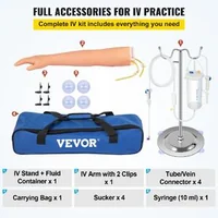 Set-de-puncție-venoasă-cu-braț-de-antrenament-55-x-11-x-8-cm-vase-de-sânge-din-latex-stativ-din-oțel-40-70-cm-cu-geantă