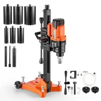 Mașină-diamantată-pentru-găurire-cu-carote-20-202-mm-2500-W-max-3500-W-850-rpm-8-carotieri-cu-burghie-diamantate-stativ-pe-roți