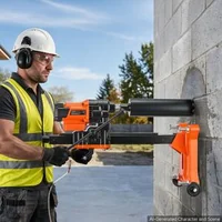 Mașină-diamantată-pentru-găurire-cu-carote-20-202-mm-2500-W-max-3500-W-850-rpm-8-carotieri-cu-burghie-diamantate-stativ-pe-roți