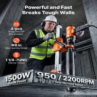Mașină-diamantată-pentru-carotare-până-la-200-mm-1500-W-2-viteze-1000-2300-rpm-2-în-1-manuală-și-pe-stativ-4-burghie-carote