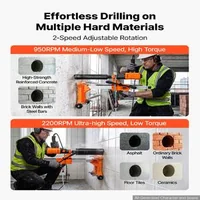 Mașină-diamantată-pentru-carotare-până-la-200-mm-1500-W-2-viteze-1000-2300-rpm-2-în-1-manuală-și-pe-stativ-4-burghie-carote