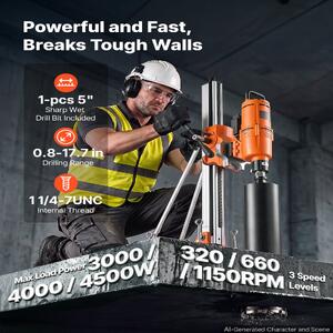 Mașină-diamantată-pentru-găurire-de-carote-20-450-mm-max-4500-W-3-viteze-până-la-1150-rpm-carotă-umedă-127-mm-suport-înclinat