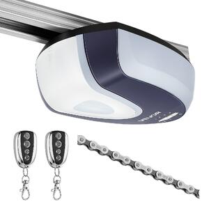 Acționare-pentru-ușă-de-garaj-600-N-acționare-cu-lanț-motor-DC-șină-cu-4-secțiuni-două-telecomenzi-iluminare-LED