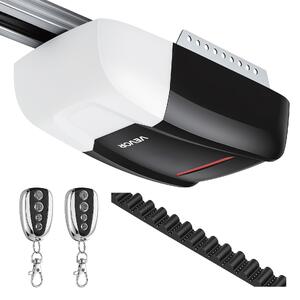 Acționare-pentru-ușă-de-garaj-800-N-acționare-cu-curea-motor-DC-șină-în-4-secțiuni-2-telecomenzi-iluminare-LED