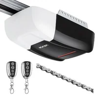 Acționare-pentru-poartă-de-garaj-800-N-acționare-cu-lanț-motor-DC-șină-cu-4-secțiuni-două-telecomenzi-iluminare-LED
