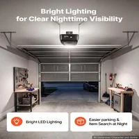 Acționare-pentru-ușă-de-garaj-1000-N-acționare-cu-lanț-motor-DC-șină-în-4-secțiuni-2-telecomenzi-iluminare-LED