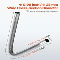 Furtun-flexibil-de-evacuare-pentru-încălzitor-diesel-600-mm-oțel-inoxidabil-Φ25-mm-2-coliere-pentru-2KW-5KW-8KW