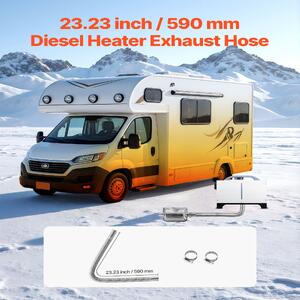Furtun-flexibil-de-evacuare-pentru-încălzitor-diesel-600-mm-oțel-inoxidabil-Φ25-mm-2-coliere-pentru-2KW-5KW-8KW