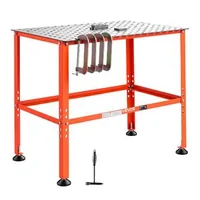 Masă-de-sudură-910-x-610-mm-capacitate-portantă-363-kg-oțel-Q235-orificii-pentru-cleme-16-mm-patru-picioare