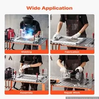 Masă-de-sudură-910-x-610-mm-capacitate-portantă-363-kg-oțel-Q235-orificii-pentru-cleme-16-mm-patru-picioare
