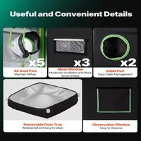 Cort-de-cultivare-pentru-plante-100-x-100-x-200-cm-Oxford-600D-căptușeală-din-folie-Mylar-cu-reflexie-100-fereastră-și-tavă-la-bază