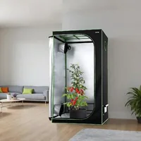 Cort-de-cultivare-pentru-plante-100-x-100-x-200-cm-Oxford-600D-căptușeală-din-folie-Mylar-cu-reflexie-100-fereastră-și-tavă-la-bază