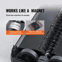 Mătură-manuală-pentru-covoare-și-suprafețe-dure-lățime-de-lucru-de-20-cm-rezervor-de-300-ml-cap-rotativ-180-fără-alimentare-cu-pieptene