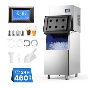 Sistem-profesional-de-producere-a-gheții-209-kg-24-h-tip-separat-cap-buncăr-buncăr-113-kg-156-forme-panou-tactil-autopcurățare