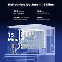 Generator-profesional-de-gheață-204-kg-24h-cu-buncăr-de-113-kg-182-forme-pentru-gheață-carcasă-din-oțel-inoxidabil-430-ecran-tactil-autocurățare