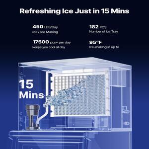 Generator-profesional-de-gheață-204-kg-24h-cu-buncăr-de-113-kg-182-forme-pentru-gheață-carcasă-din-oțel-inoxidabil-430-ecran-tactil-autocurățare