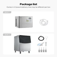 Generator-profesional-de-gheață-204-kg-24h-cu-buncăr-de-113-kg-182-forme-pentru-gheață-carcasă-din-oțel-inoxidabil-430-ecran-tactil-autocurățare