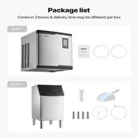 Generator-profesional-de-gheață-136-kg-24-h-cu-buncăr-136-kg-132-forme-pentru-gheață-ecran-tactil-autocurățare-pentru-bar-și-restaurant