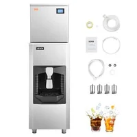Generator-profesional-de-gheață-163-kg-24-h-cu-dozare-automată-9-kg-min-buncăr-80-kg-156-forme-panou-8-9-cm-autopurățare