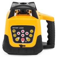 Nivelator-laser-rotativ-100-m-rază-roșie-635-nm-cu-receptor-telecomandă-și-geantă-fără-trepied-și-riglă-funcționare-18-h
